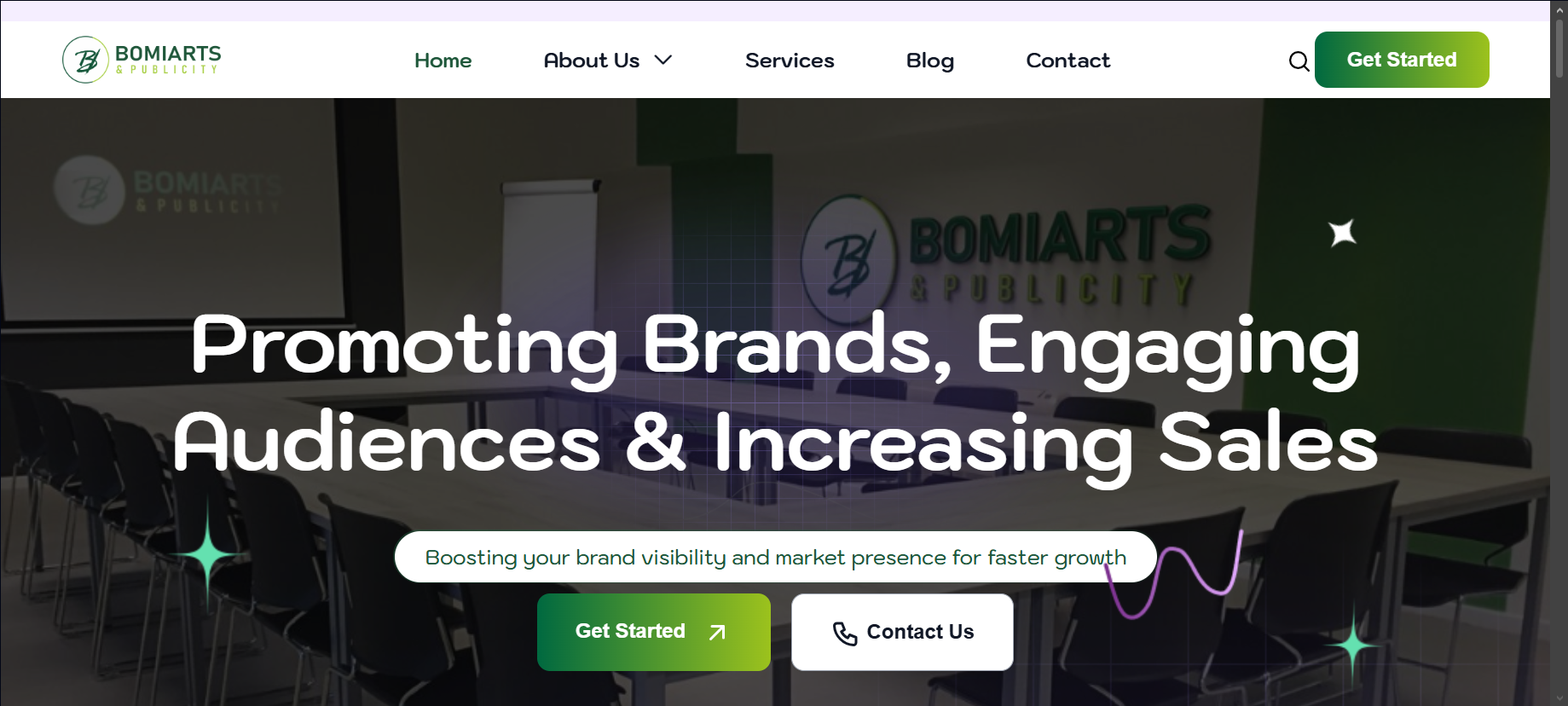 Bomiarts Contemporary Art Web Design
